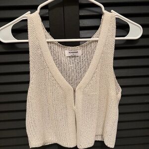 Nordstrom Rack Mesh vest cream size small